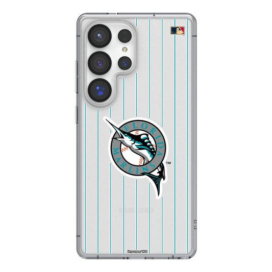 Miami Marlins 1993-2011 - Cooperstown Collection Pinstripe Clear Phone Case for Samsung Galaxy