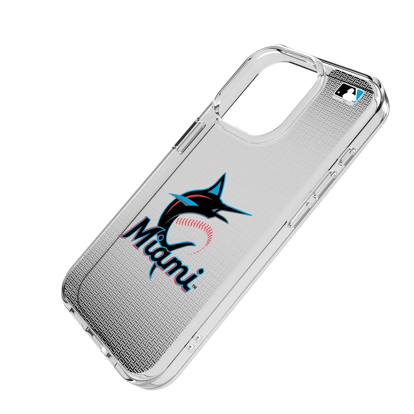 Miami Marlins Linen Clear Phone Case for Apple iPhone