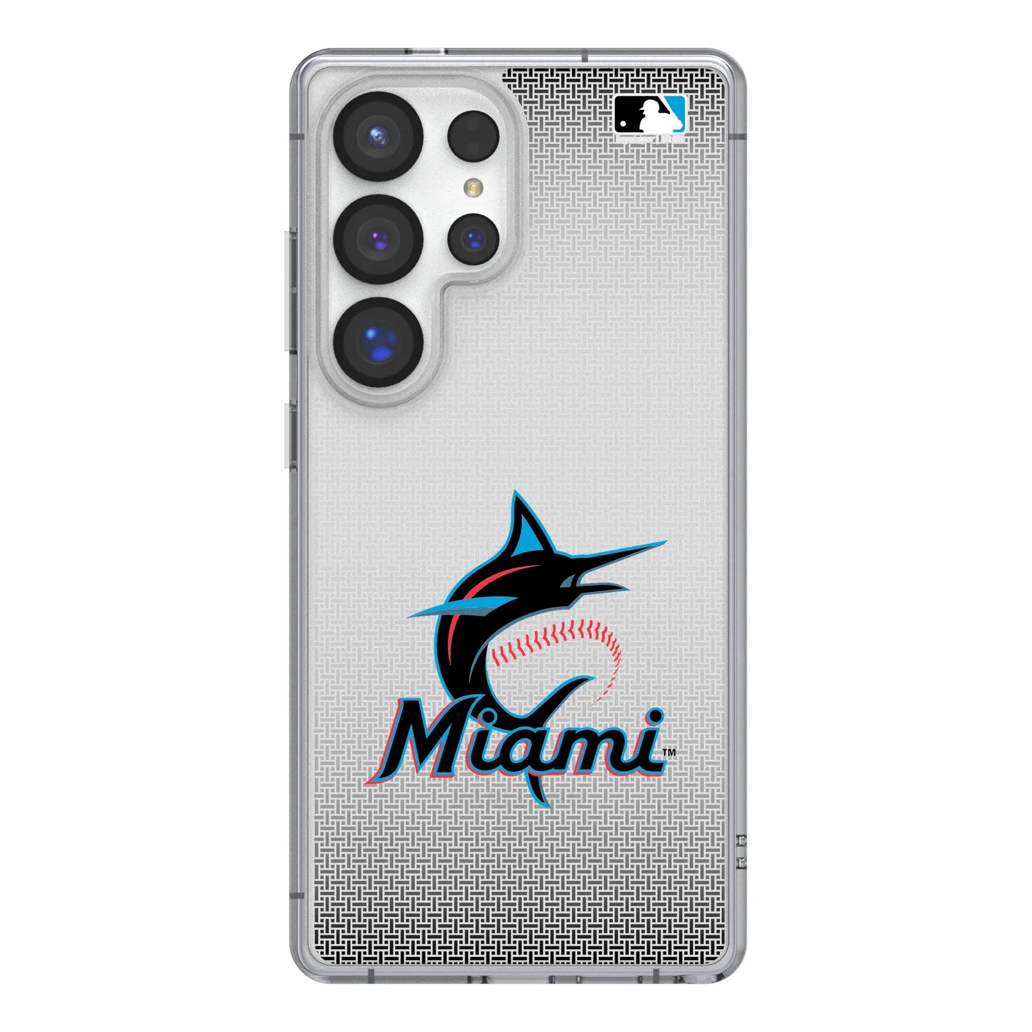 Miami Marlins Linen Clear Phone Case for Samsung Galaxy