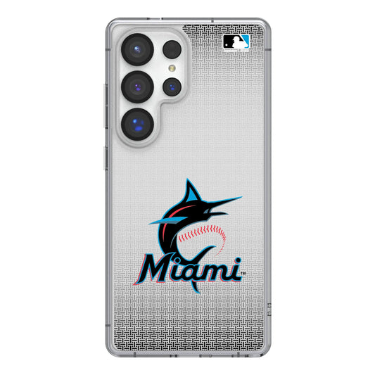 Miami Marlins Linen Clear Phone Case for Samsung Galaxy