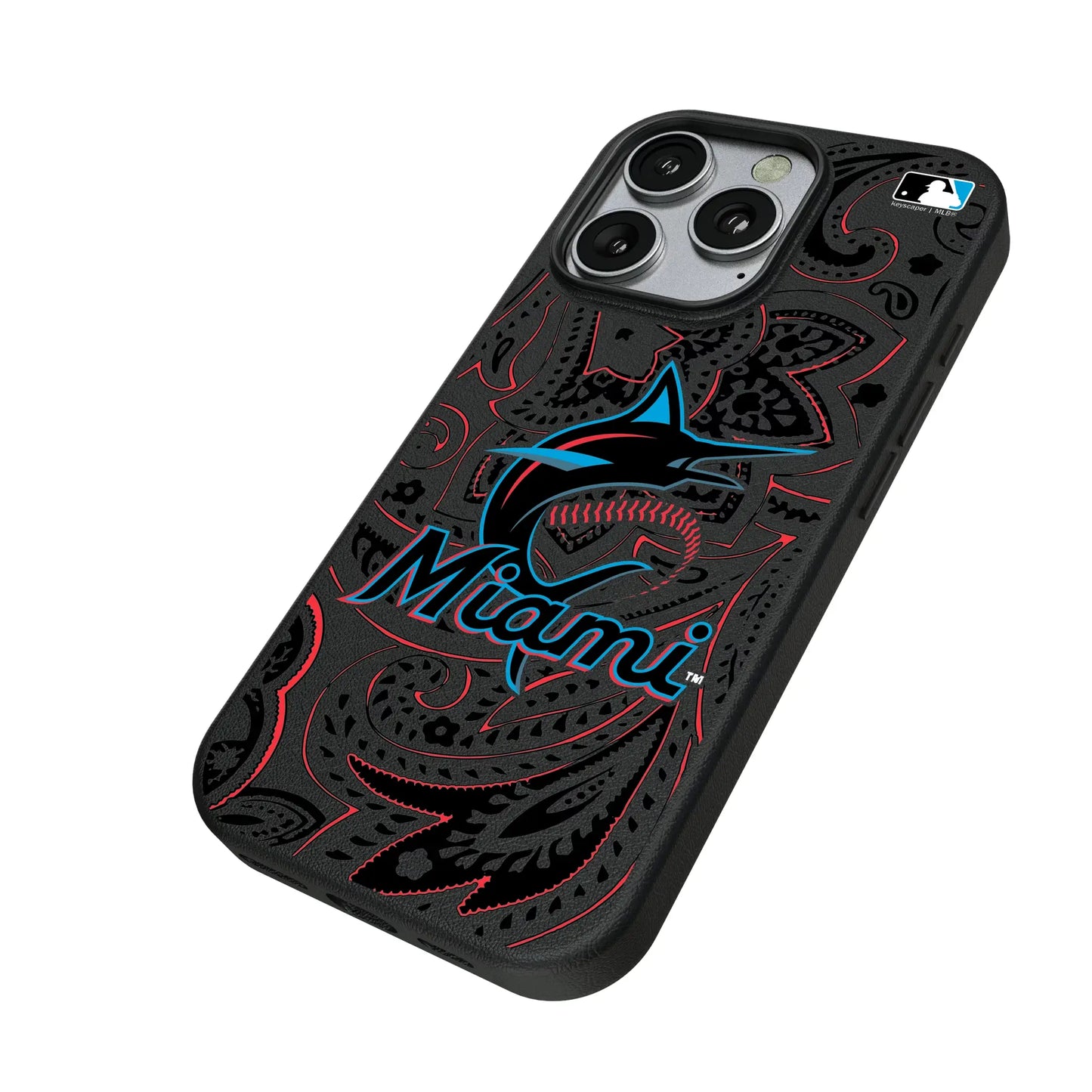 Miami Marlins Paisley MagSafe Compatible Phone Case for Apple iPhone