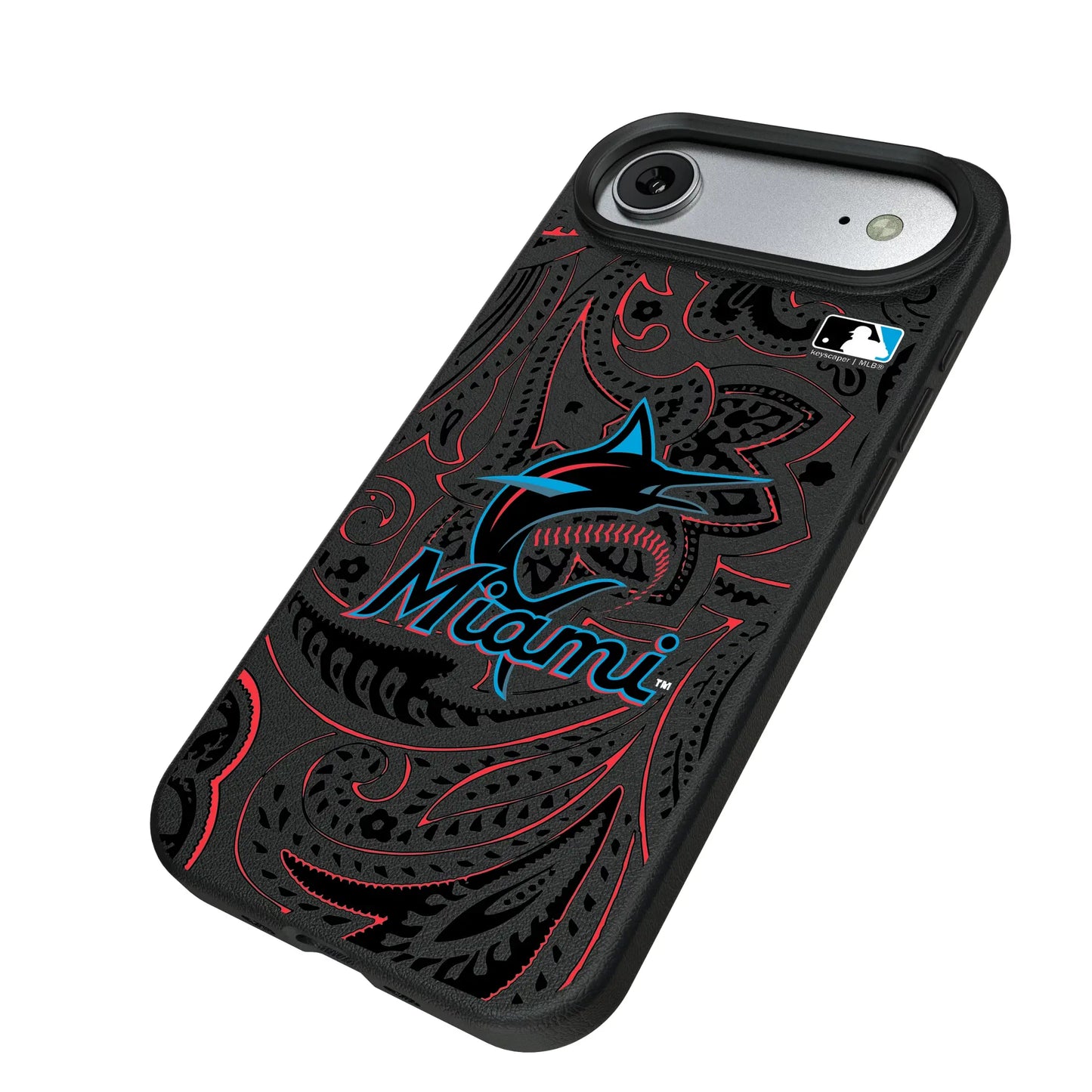 Miami Marlins Paisley MagSafe Compatible Phone Case for Apple iPhone