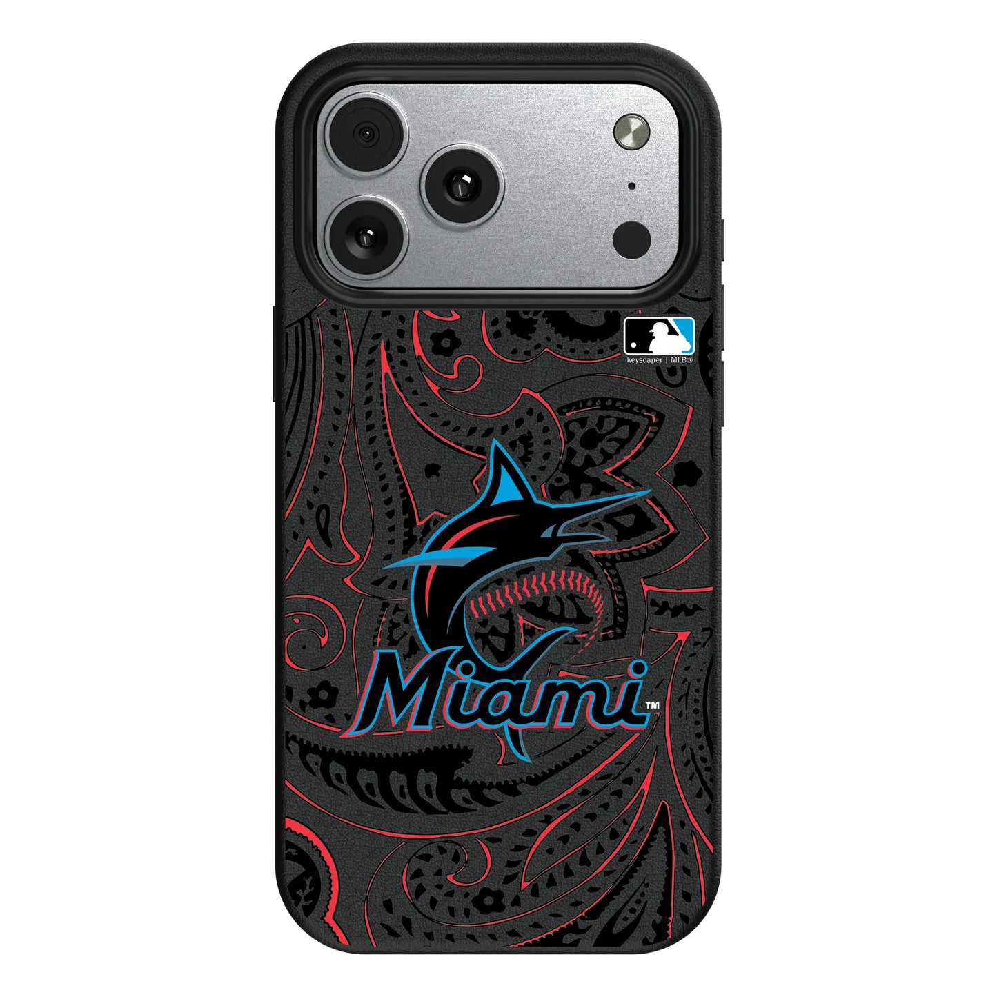 Miami Marlins Paisley MagSafe Compatible Phone Case for Apple iPhone