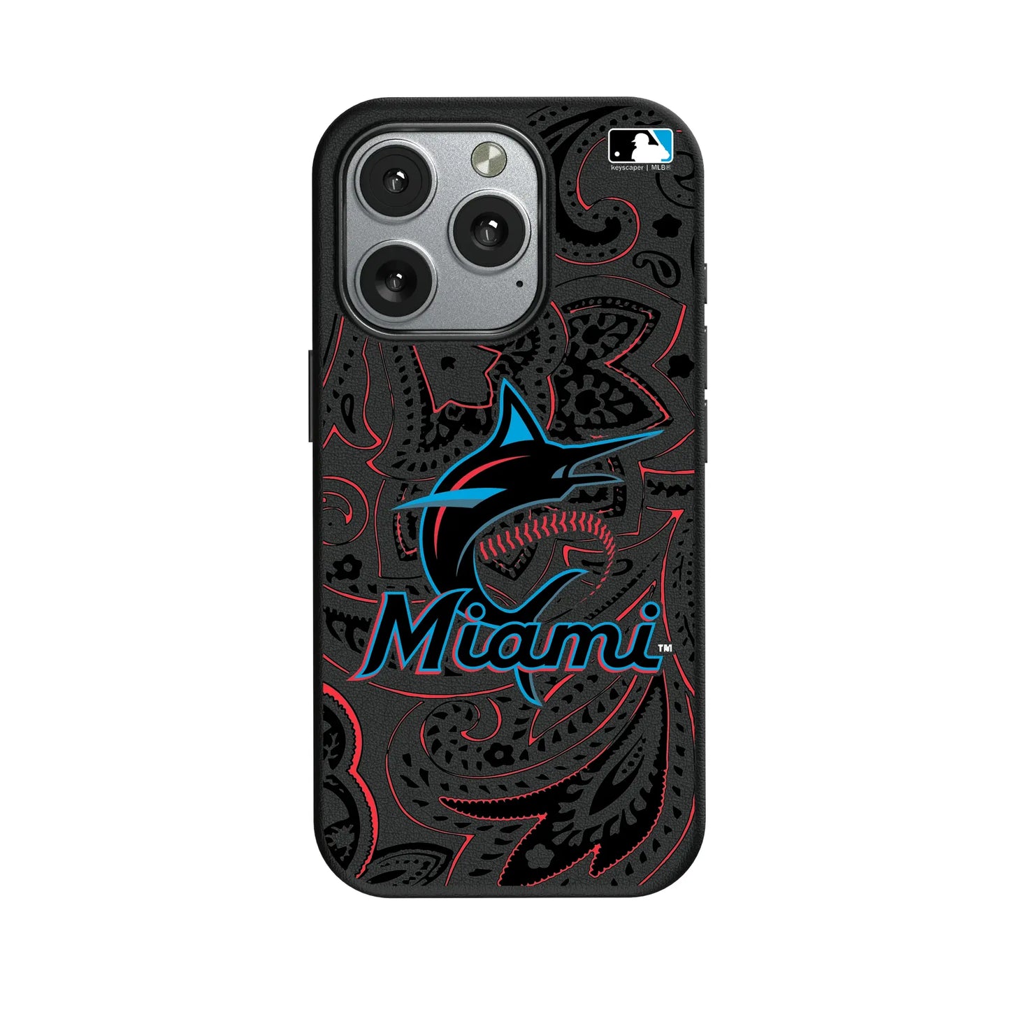Miami Marlins Paisley MagSafe Compatible Phone Case for Apple iPhone