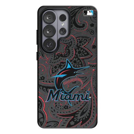 Miami Marlins Paisley MagSafe Compatible Phone Case for Samsung Galaxy