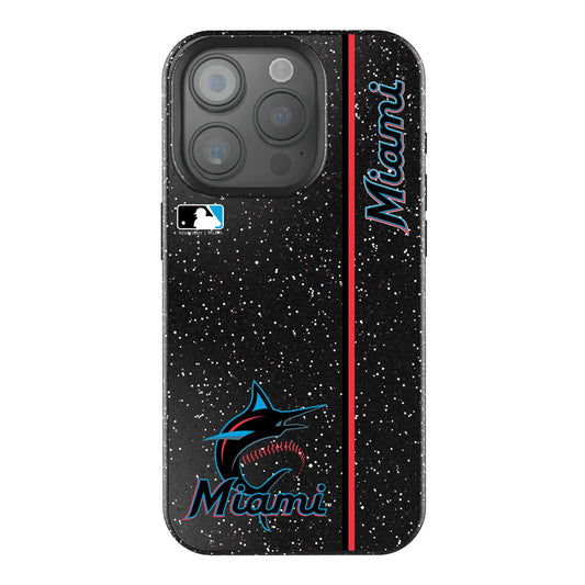 Miami Marlins Sidebar Black Bling Phone Case for Apple iPhone
