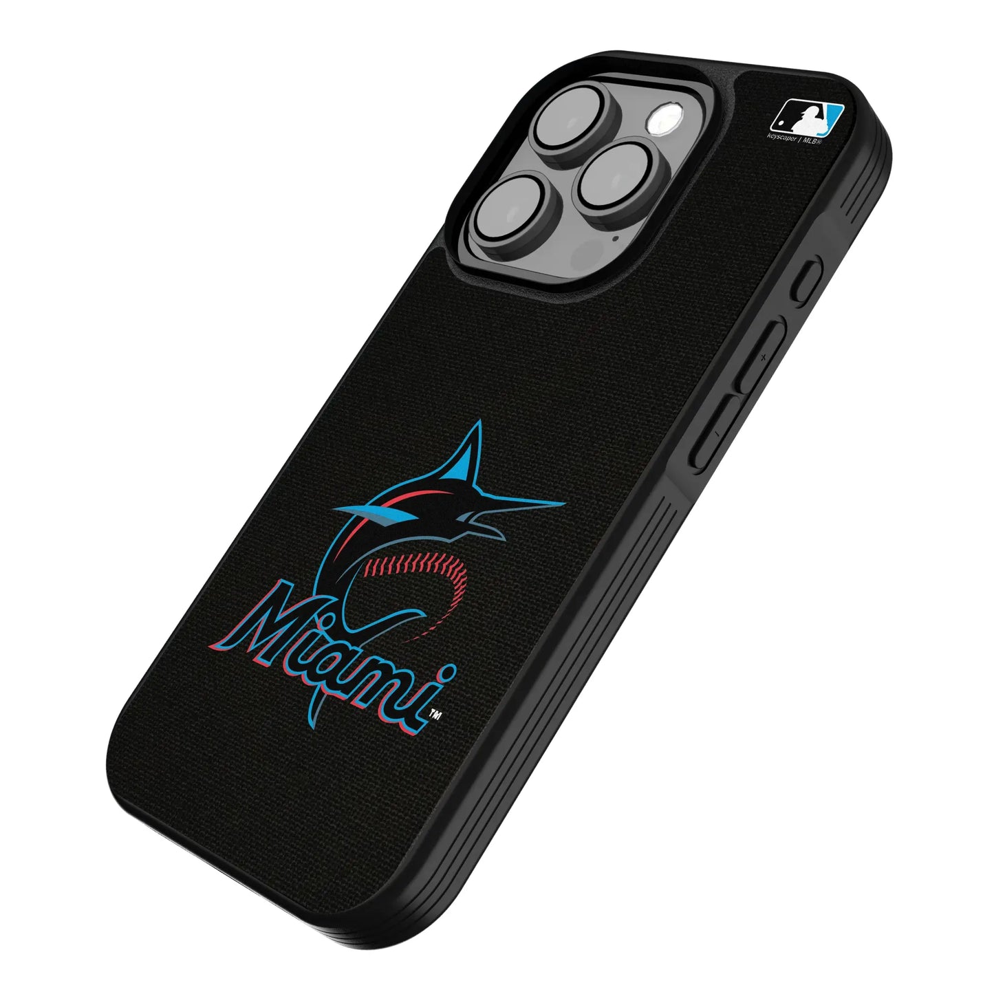 Miami Marlins Solid Bump Phone Case for Apple iPhone