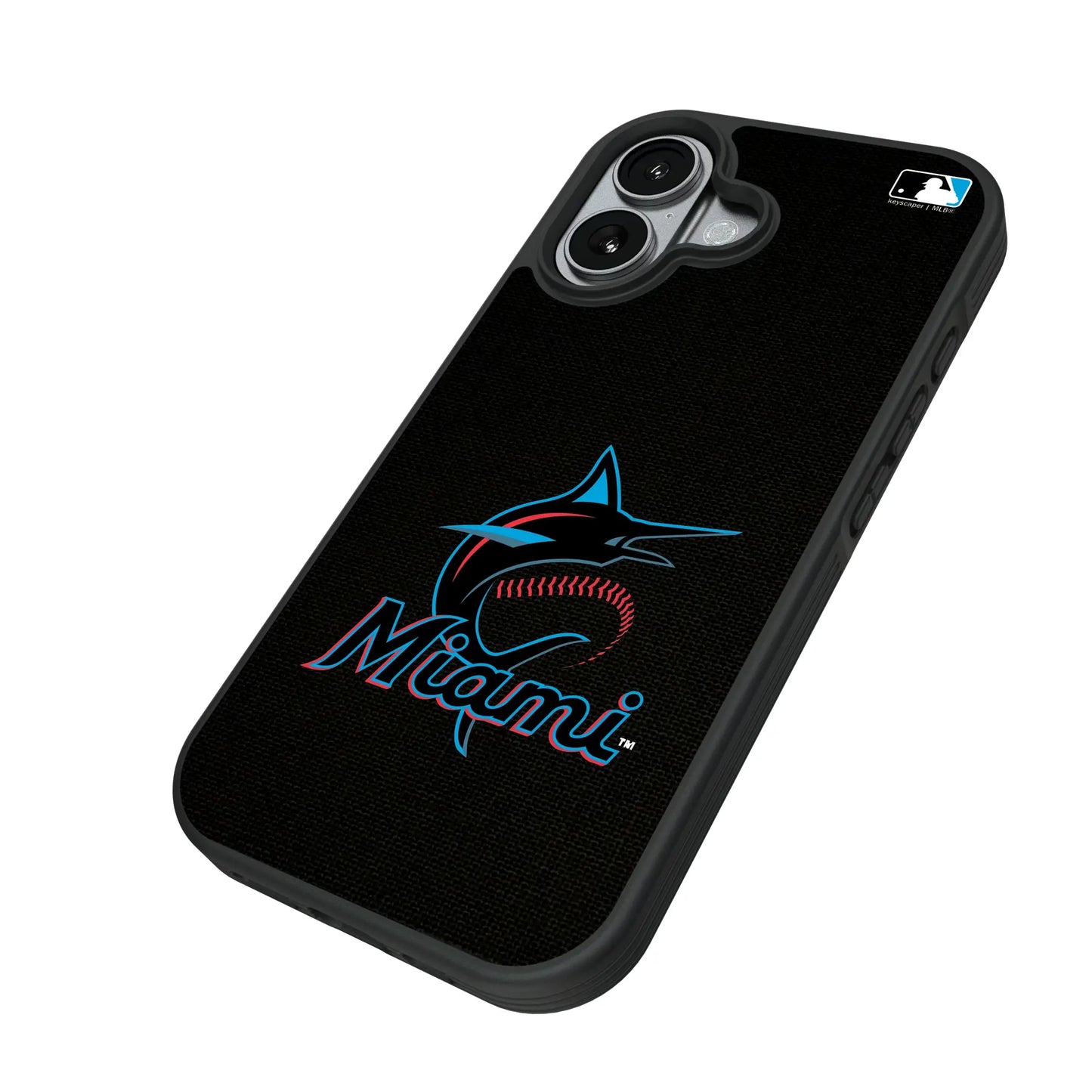 Miami Marlins Solid Bump Phone Case for Apple iPhone