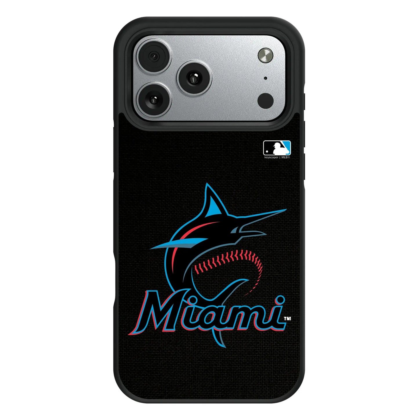 Miami Marlins Solid Bump Phone Case for Apple iPhone