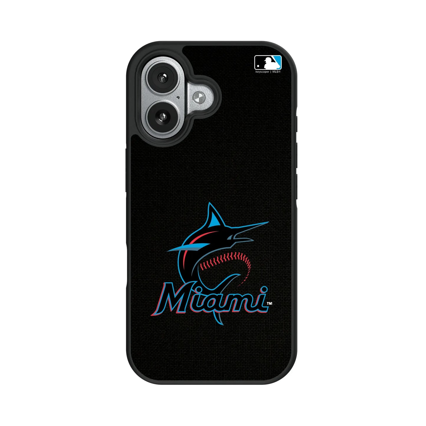 Miami Marlins Solid Bump Phone Case for Apple iPhone