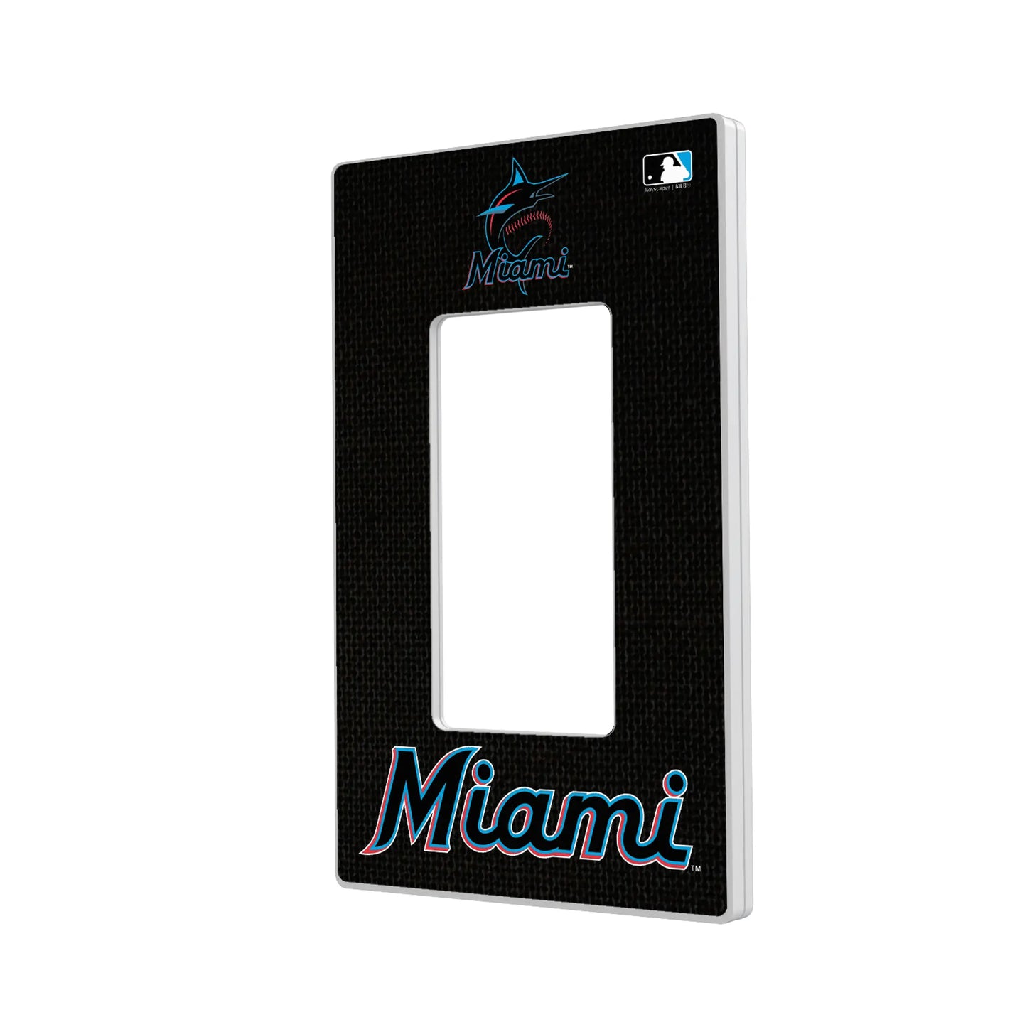 Miami Marlins Solid Hidden-Screw Light Switch Plate