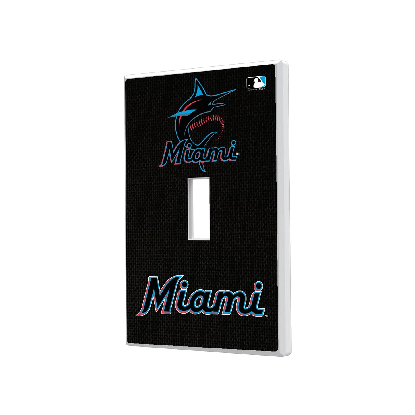 Miami Marlins Solid Hidden-Screw Light Switch Plate