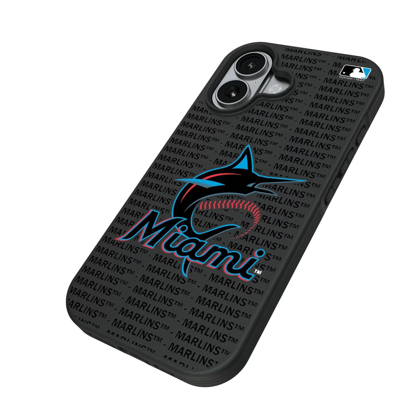 Miami Marlins Text Backdrop Bump Phone Case for Apple iPhone