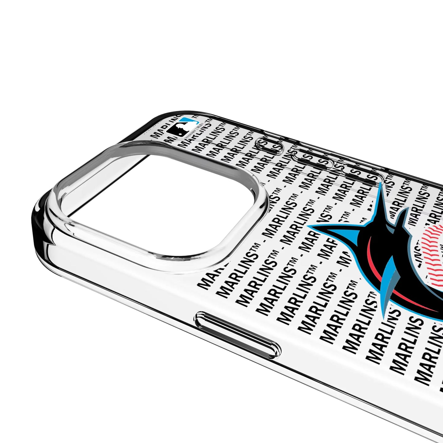 Miami Marlins Text Backdrop Clear Phone Case for Apple iPhone