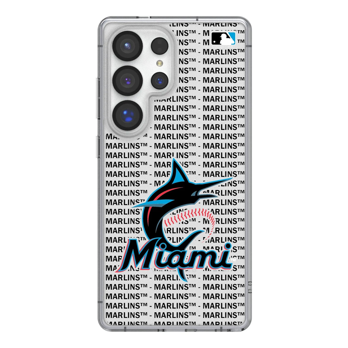 Miami Marlins Text Backdrop Clear Phone Case for Samsung Galaxy