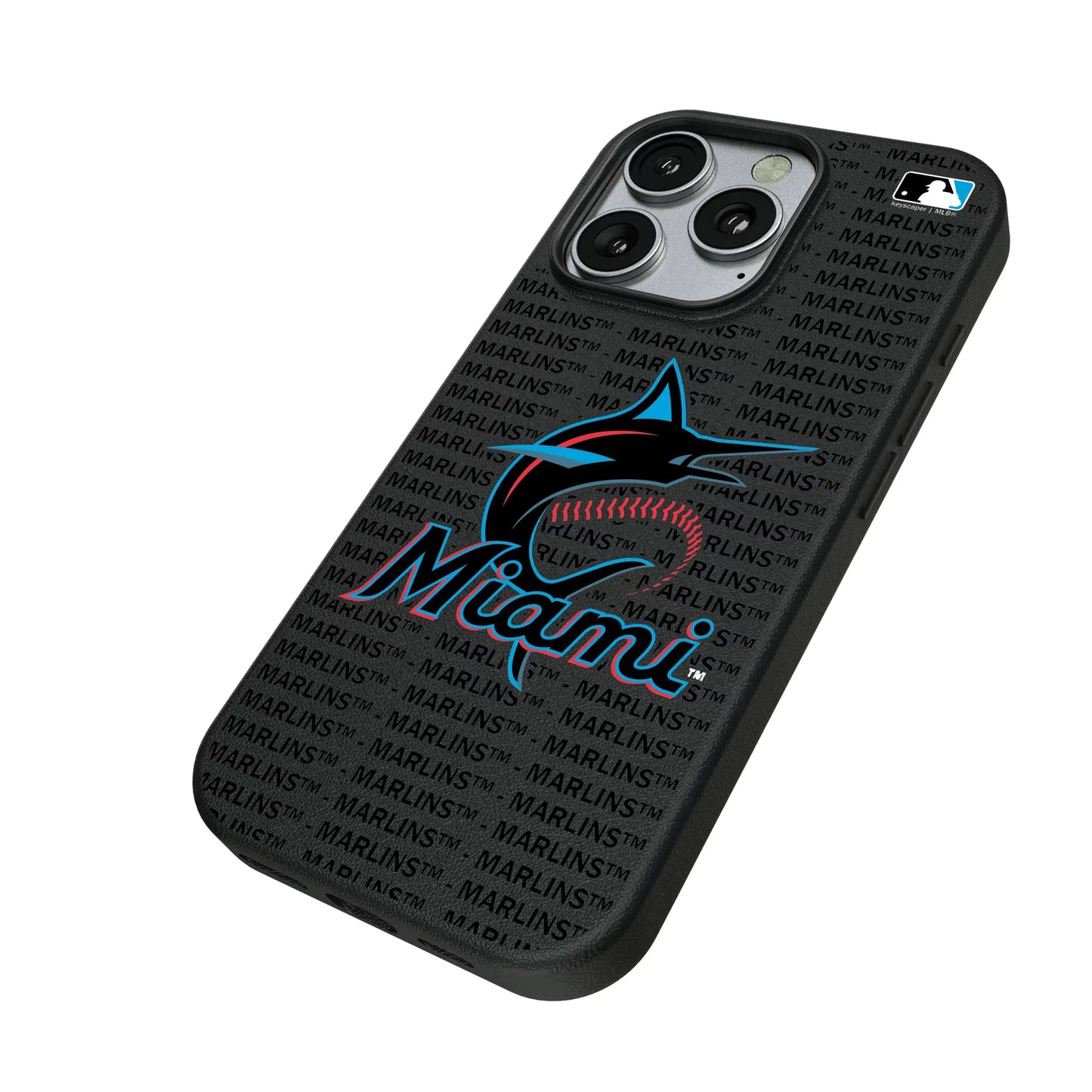 Miami Marlins Text Backdrop MagSafe Compatible Phone Case for Apple iPhone
