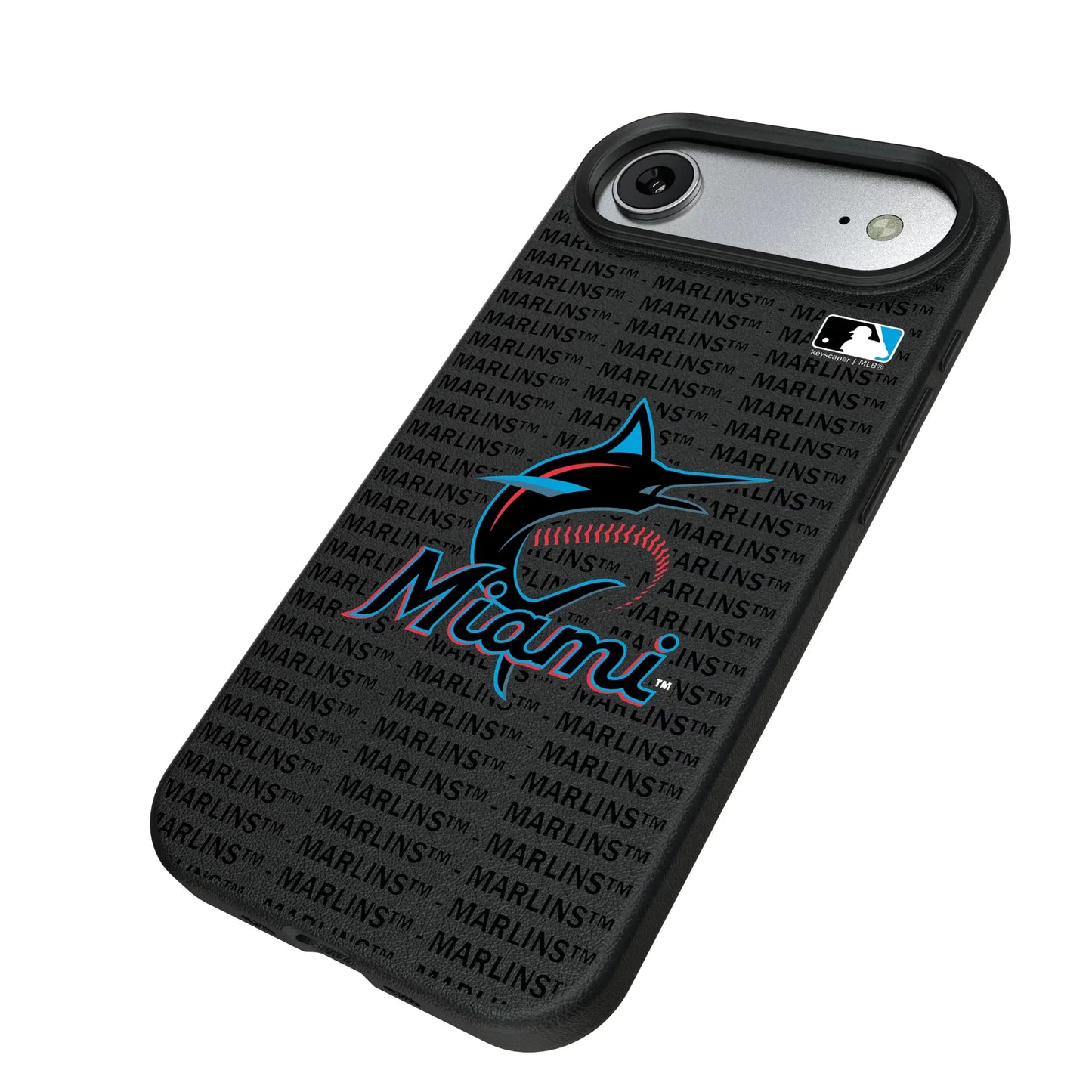 Miami Marlins Text Backdrop MagSafe Compatible Phone Case for Apple iPhone