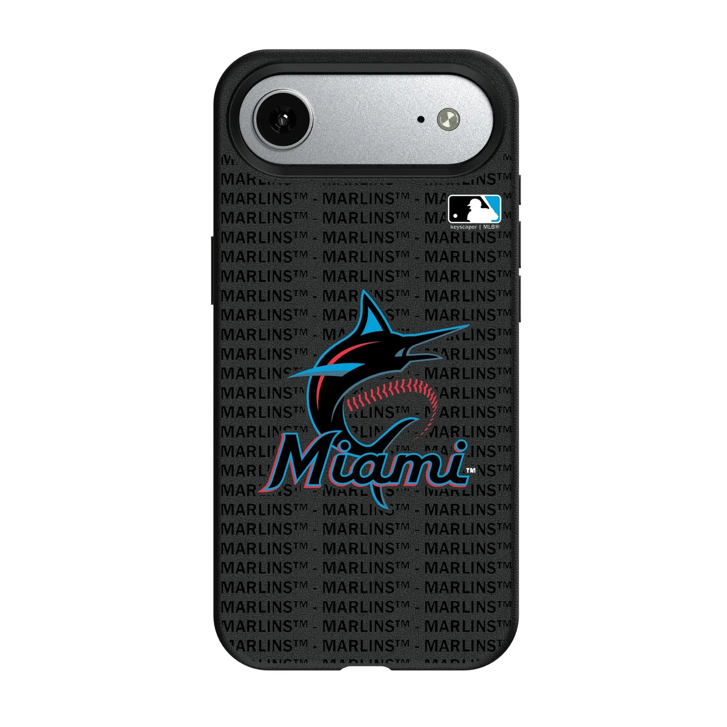 Miami Marlins Text Backdrop MagSafe Compatible Phone Case for Apple iPhone