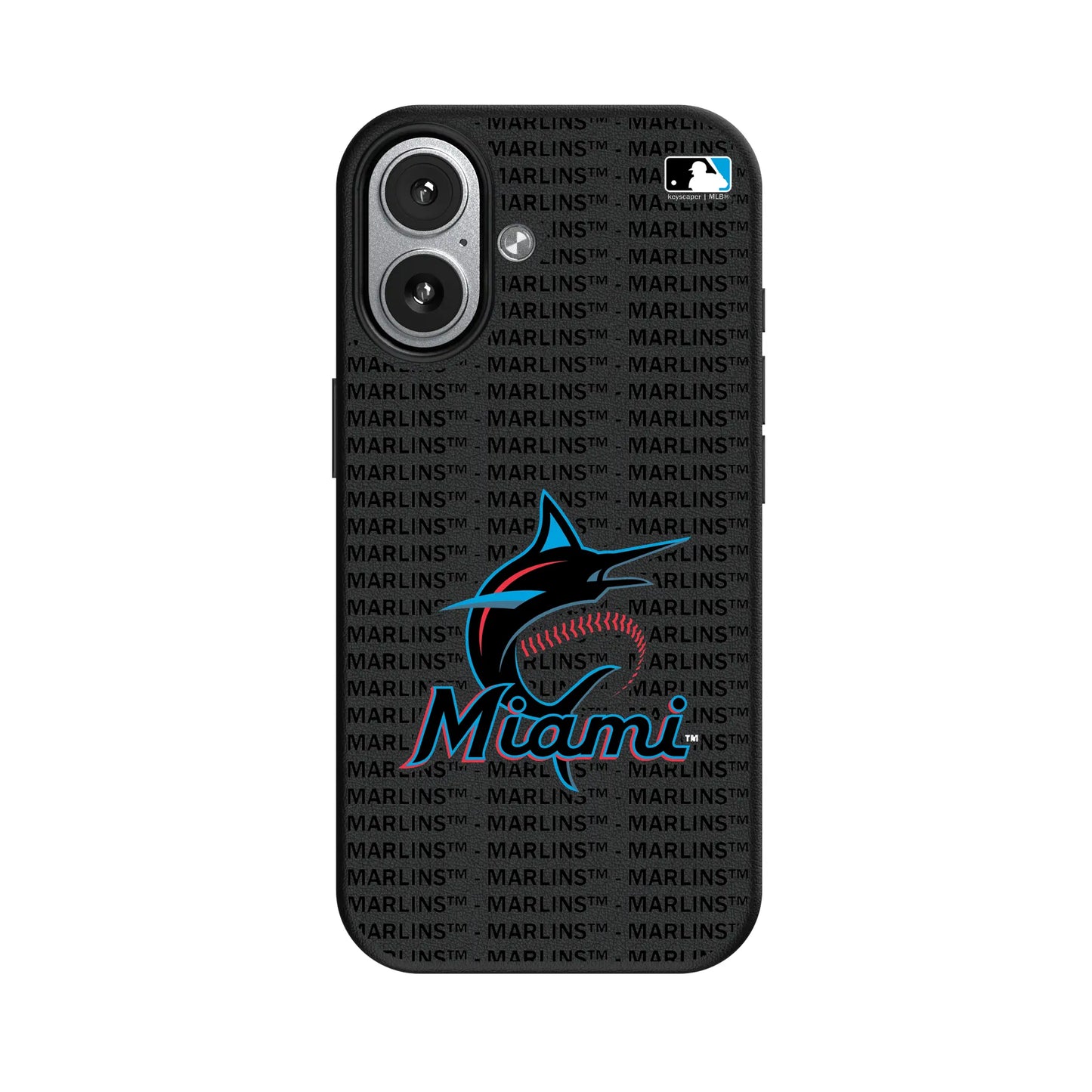Miami Marlins Text Backdrop MagSafe Compatible Phone Case for Apple iPhone