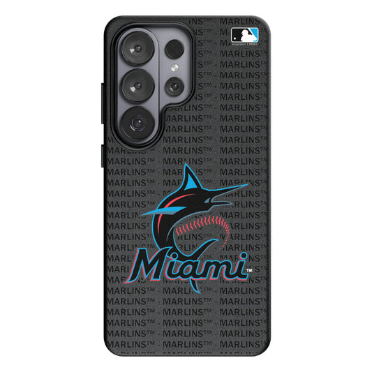 Miami Marlins Text Backdrop MagSafe Compatible Phone Case for Samsung Galaxy