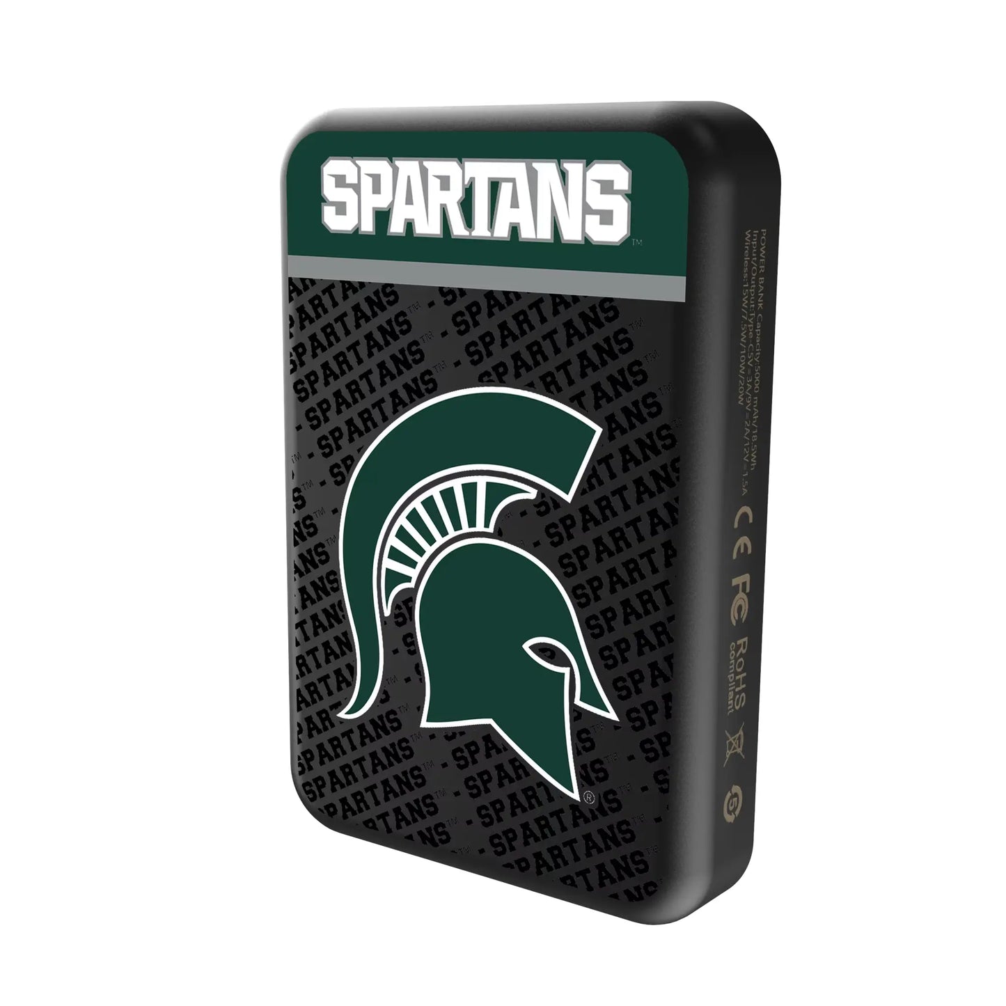 Michigan State University Spartans Endzone Plus Wireless Mag Power Bank