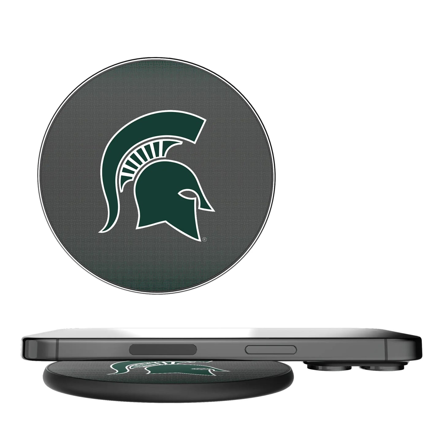 Michigan State University Spartans Linen 15-Watt Wireless Charger