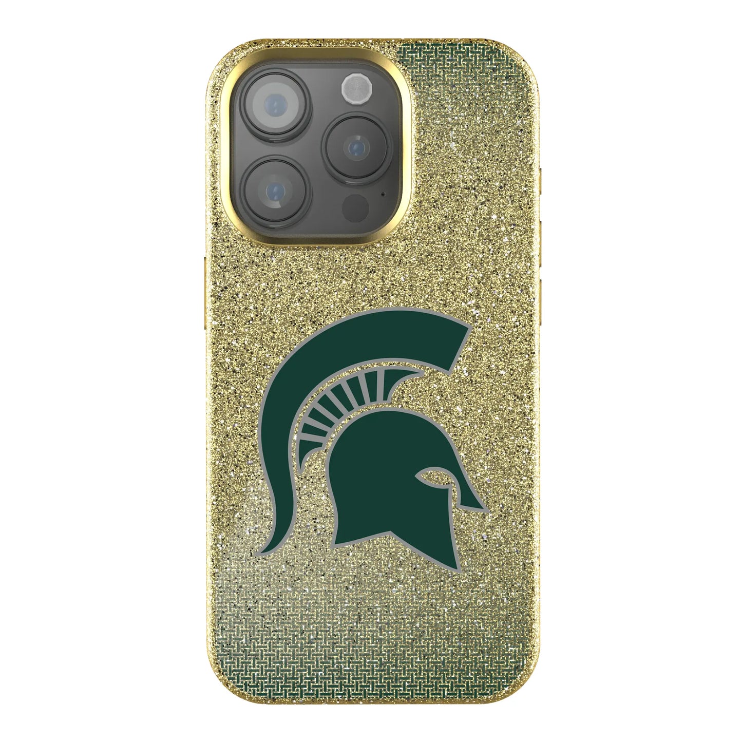 Michigan State University Spartans Linen Bling Phone Case for Apple iPhone
