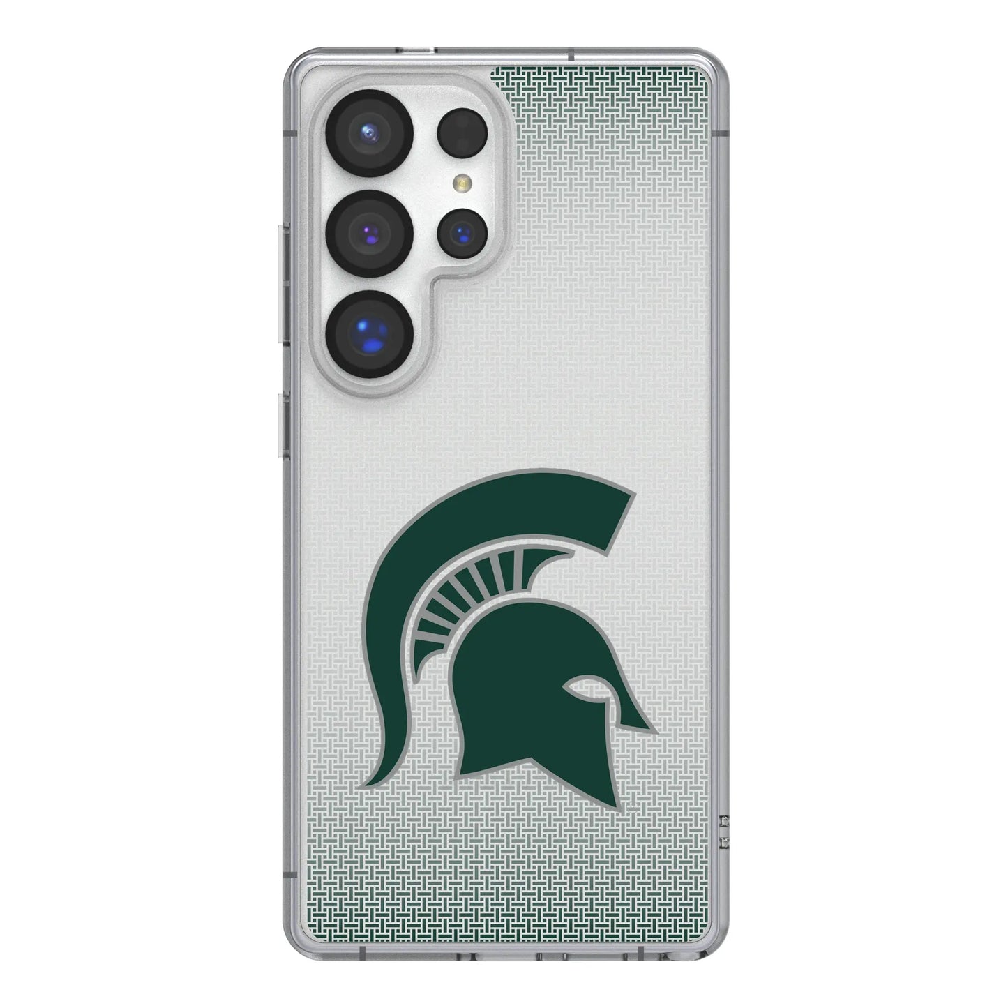 Michigan State University Spartans Linen Clear Phone Case for Samsung Galaxy