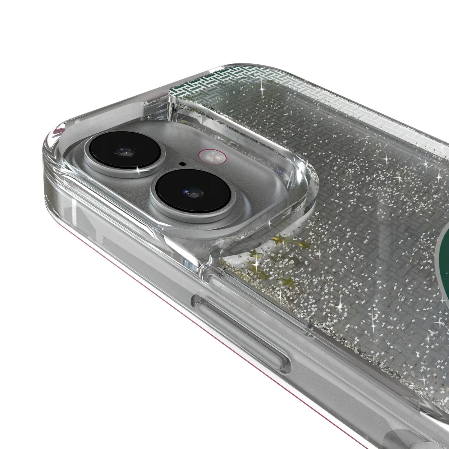 Michigan State University Spartans Linen Glitter Phone Case for Apple iPhone