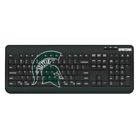 Michigan State University Spartans Linen Wireless USB Keyboard