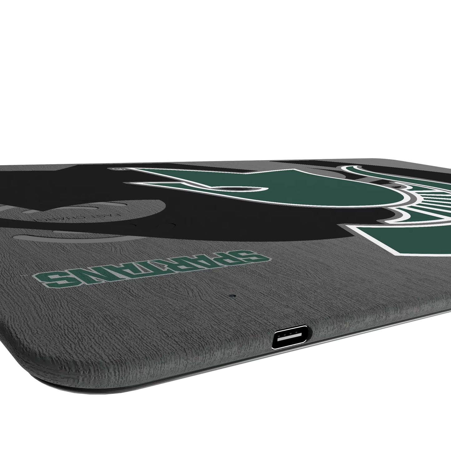 Michigan State University Spartans Monocolor Tilt 15-Watt Wireless Charger and Mouse Pad
