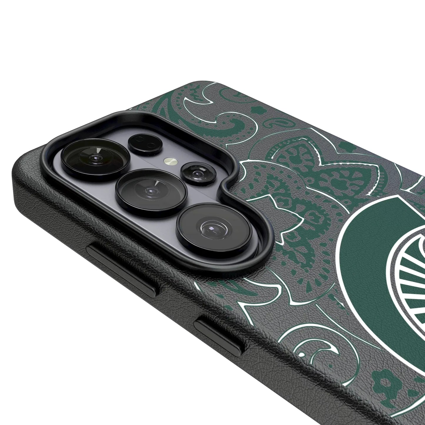 Michigan State University Spartans Paisley MagSafe Compatible Phone Case for Samsung Galaxy