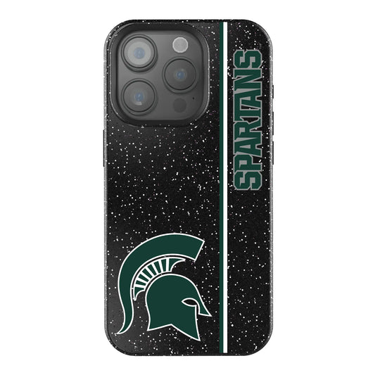 Michigan State University Spartans Sidebar Black Bling Phone Case for Apple iPhone
