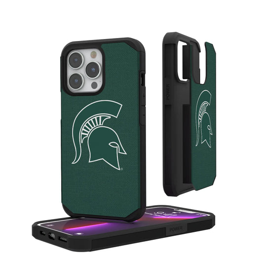 Michigan State University Spartans Solid Rugged Phone Case for Apple iPhone