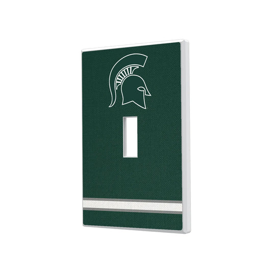 Michigan State University Spartans Stripe Hidden-Screw Light Switch Plate