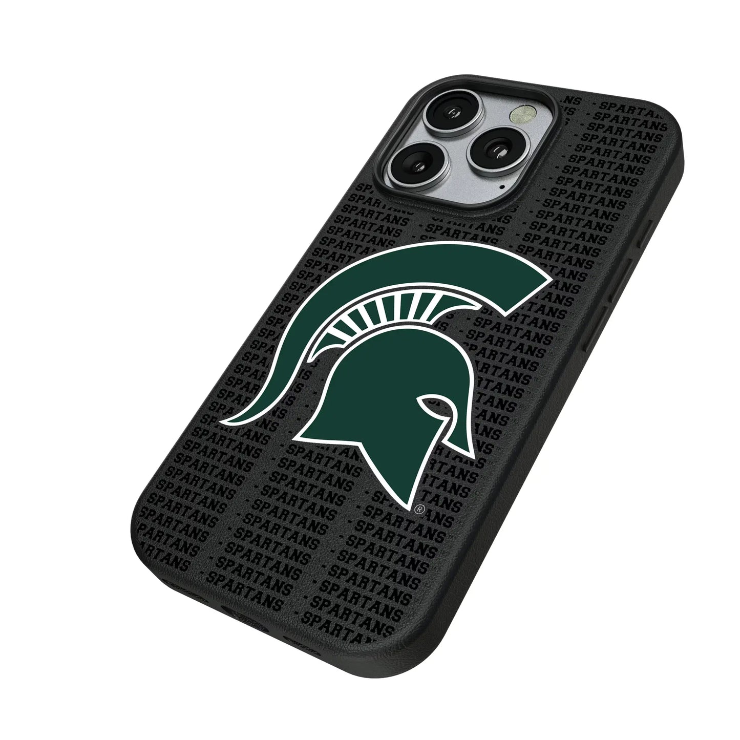 Michigan State University Spartans Text Backdrop MagSafe Compatible Phone Case for Apple iPhone