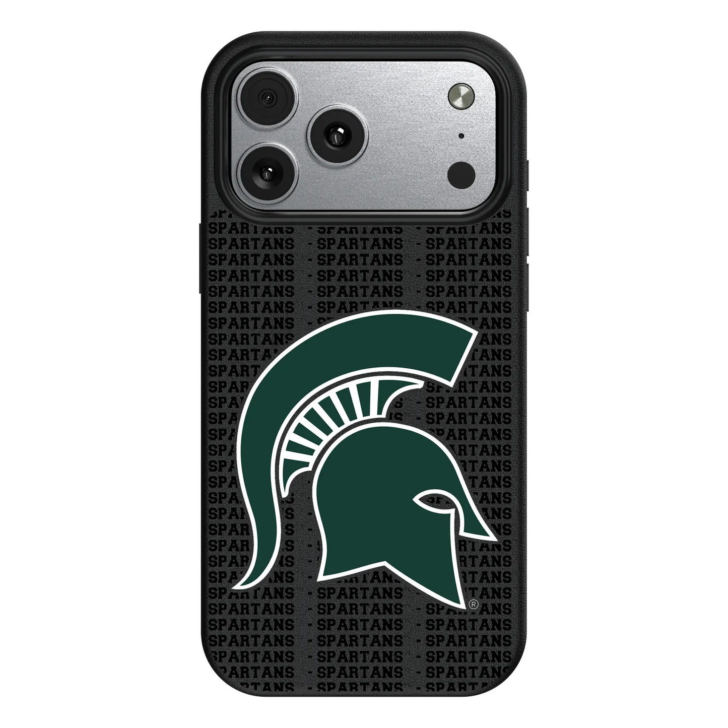 Michigan State University Spartans Text Backdrop MagSafe Compatible Phone Case for Apple iPhone