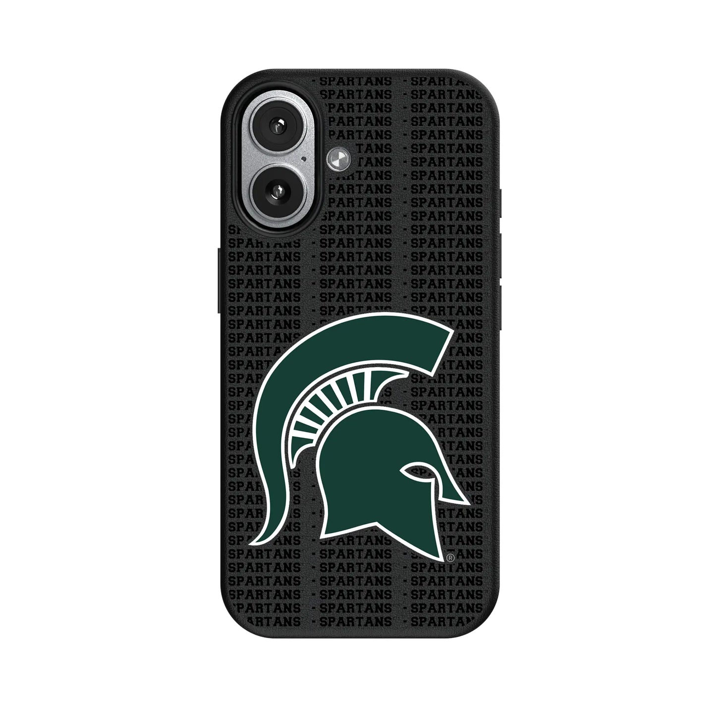 Michigan State University Spartans Text Backdrop MagSafe Compatible Phone Case for Apple iPhone