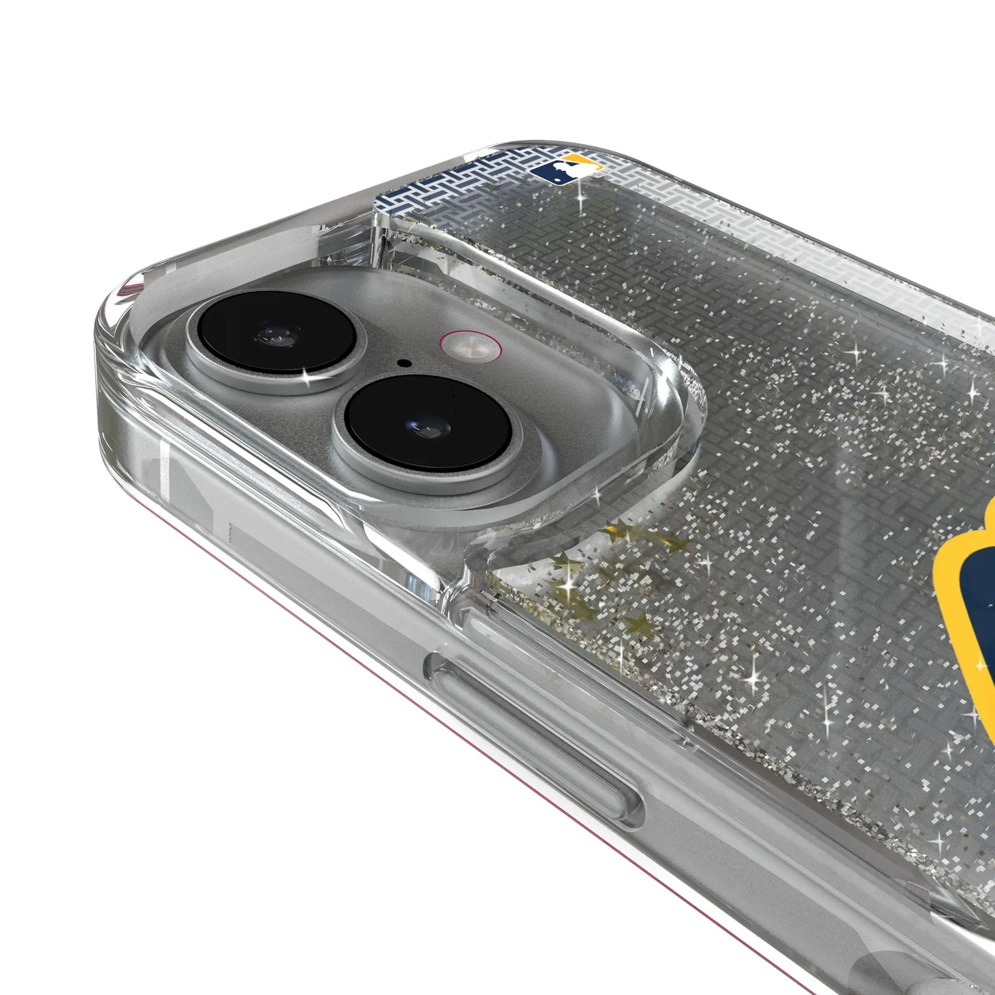 Milwaukee Brewers Linen Glitter Phone Case for Apple iPhone