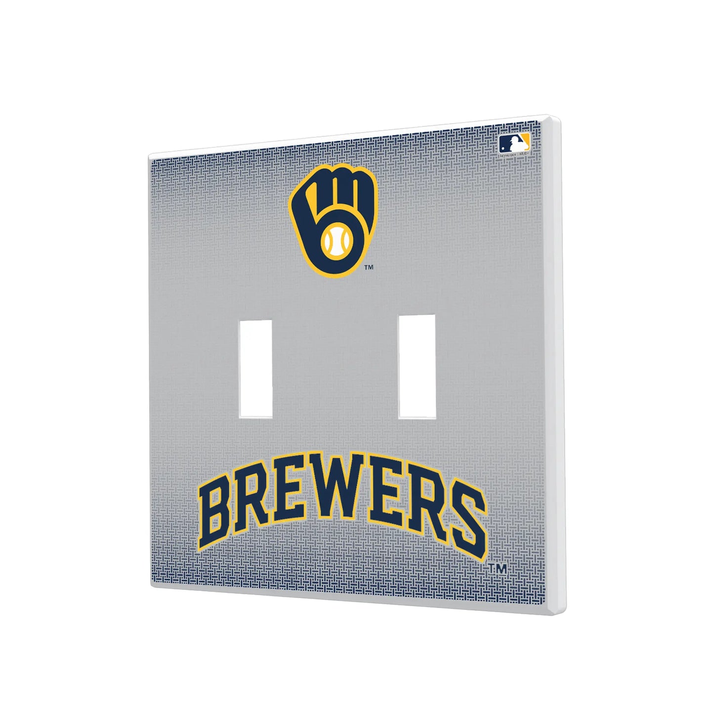 Milwaukee Brewers Linen Hidden-Screw Light Switch Plate