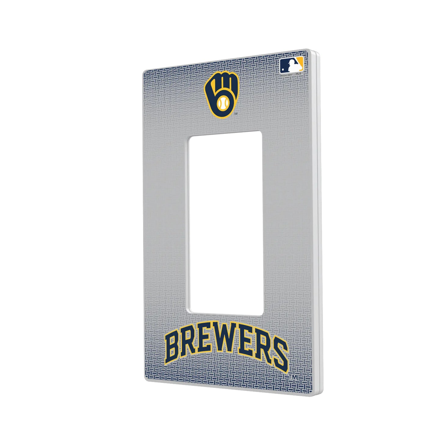 Milwaukee Brewers Linen Hidden-Screw Light Switch Plate