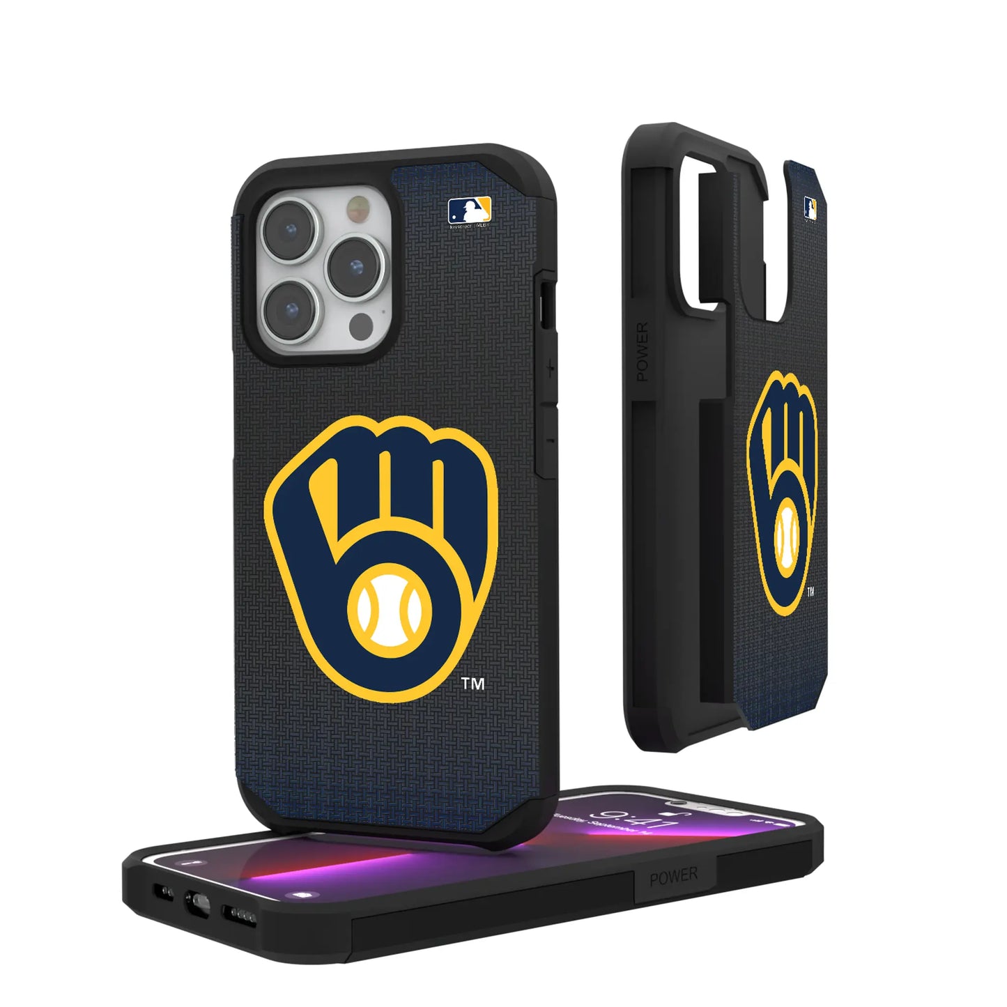 Milwaukee Brewers Linen Rugged Phone Case for Apple iPhone