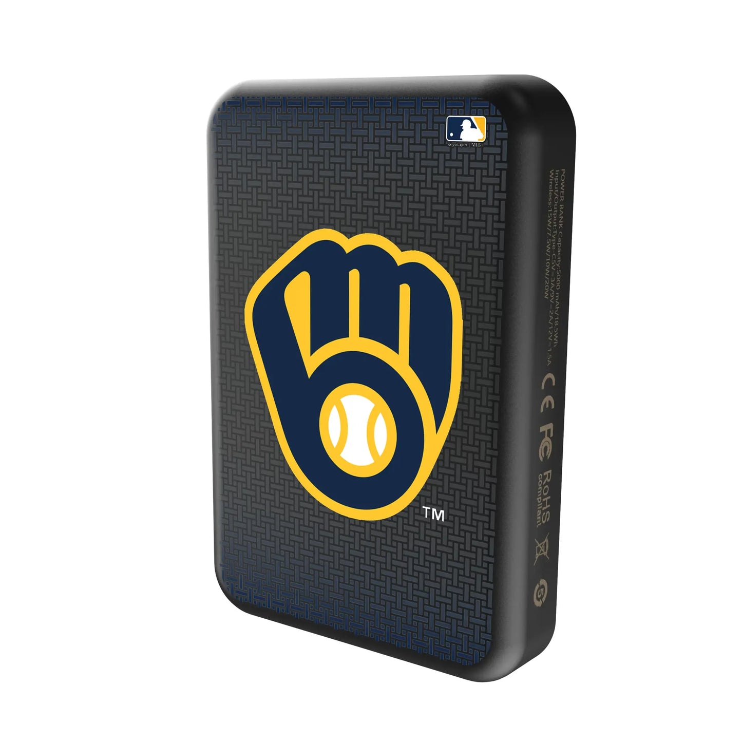 Milwaukee Brewers Linen Wireless Mag Power Bank