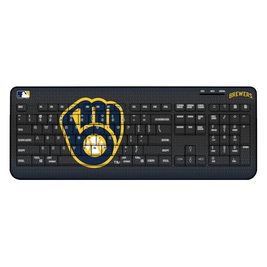 Milwaukee Brewers Linen Wireless USB Keyboard