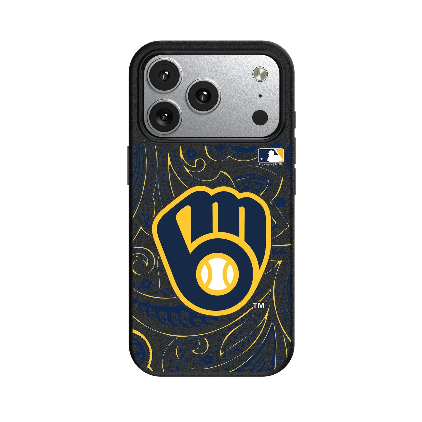 Milwaukee Brewers Paisley MagSafe Compatible Phone Case for Apple iPhone