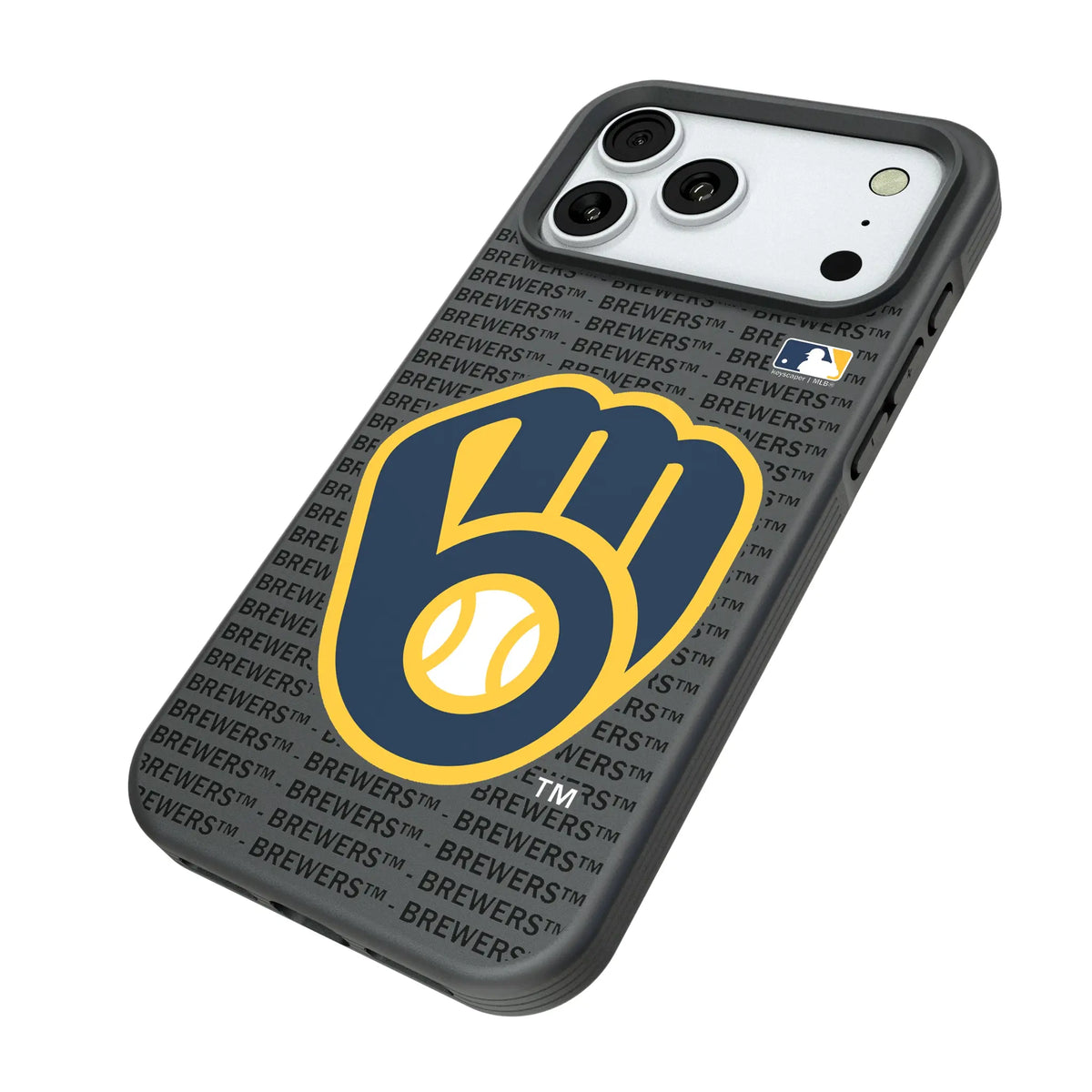 Milwaukee Brewers Text Backdrop Bump Phone Case for Apple iPhone