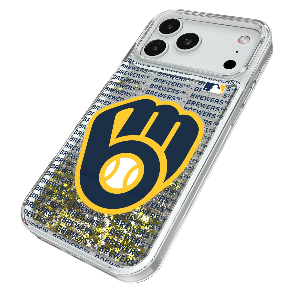 Milwaukee Brewers Text Backdrop Glitter Phone Case for Apple iPhone