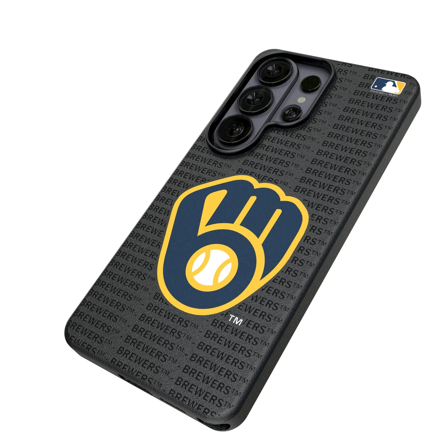 Milwaukee Brewers Text Backdrop MagSafe Compatible Phone Case for Samsung Galaxy