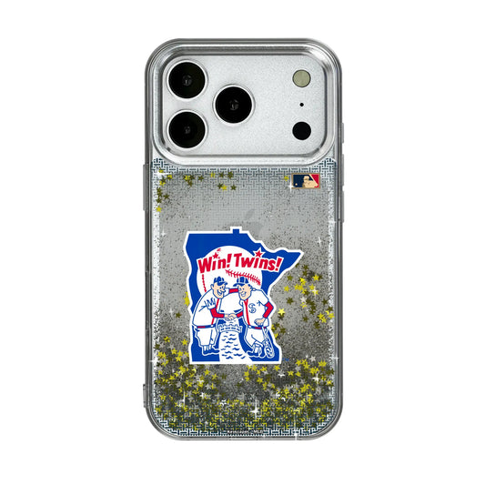 Minnesota Twins 1976-1986 - Cooperstown Collection Linen Glitter Phone Case for Apple iPhone