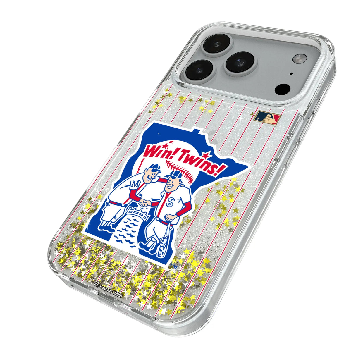 Minnesota Twins 1976-1986 - Cooperstown Collection Pinstripe Glitter Phone Case for Apple iPhone